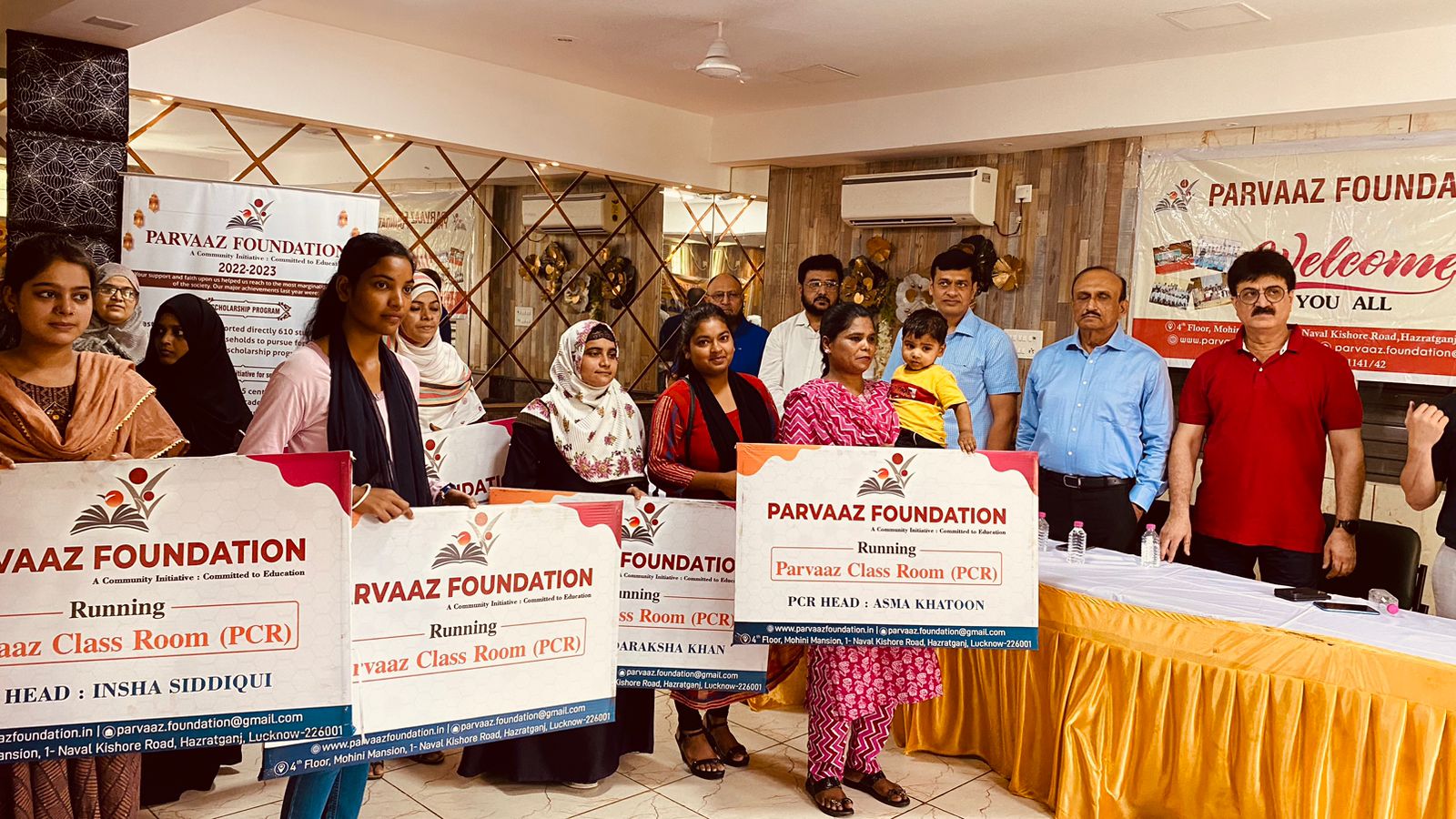 Parvaaz Foundation Scholarship Disbursement — students receiving fee support, Lucknow
